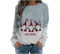 Susenstone Pull à Capuche de Noël pour Femme - Moche et Mignon en Coton - Renne Drôle - Xmas Tops Chic Pas Cher