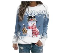 Susenstone Pull Sweat à Capuche de Noël pour Femme Pull de Noël Moche Pull de Noël Assorti Mignon Pull de Noël en Coton Pull à Capuche Renne Pull drôle Noël Xmas Tops Chic Pas Cher