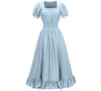Susenstone Robe Medievale Femme Victorienne Gothique Vintage Medievale Steampunk Costume MéDiéVal Femme DéGuisement Victorienne DéGuisements Dress Halloween Renaissance Dress Grande Taille