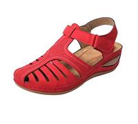 Susenstone Sandales à bout Fermé,Sandales de Marche Randonnée Femme Eté Mode Sandales de Plage Confort Anti-Dérapant Bout Fermé Claquettes de Trekking