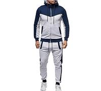 Susenstone Survêtement Homme Ensemble Jogging Hommes Sweats à Capuche et Pantalon de Sport Pas Cher Mode Survêtement Homme Ensemble Sport Sweat-Shirt Top Hoodie Sport Costume Survêtement, Marine, M