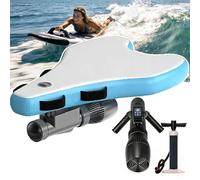 Sushangmao Bodyboard Gonflable 3-en-1 Amélioré - Moteur sans Balais 500W/700W, Télécommande 10 Vitesses + Propulseur, 7-11 km/h, Batterie 10000/16000mAh, Planche de Surf Électrique Jet Board 700w