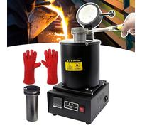 Sushangmao Four De Fusion d'or, Four De Fusion Numérique Électrique 1400 W 2100 °F, Machine De Coulée Et De Raffinage pour Bijoux Et Métaux Précieux Or, Argent, Cuivre, Aluminium 3kg-Black