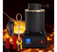 Sushangmao Four De Fusion Professionnel 1400 W - Kit Four De Fusion Électrique Numérique Et Creuset en Graphite - Machine De Fusion Rapide pour Or, Argent Et Cuivre - 1150 °C / 2102 °F 1kg-Black