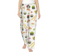 Sushi and Rolls Pyjama long décontracté pour femme avec cordon de serrage
