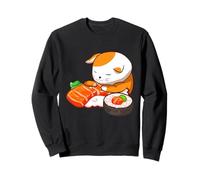 Sushi Chat Saumon Nigiri Kawaii Cuisine Japonaise Art Sweatshirt