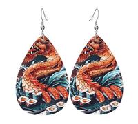 Sushi Dragon Japonais Femme Boucles D'Oreilles Pendantes Fantaisie Boucles D'Oreilles Grand Boucle D'Oreille Crochet Pour Fête Soirée Mariage