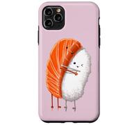 Sushi drôle étreignant le saumon mignon sushi japonais nourriture kawaii Coque pour iPhone 11 Pro Max