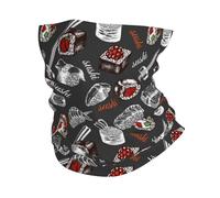 Sushi Japonais Hashi Unisexe Cache Cou Multifonctionnel Tour De Cou Coupe-Vent Snood pour Vélo Ski Marche