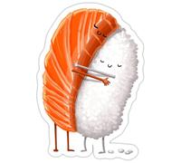 Sushi Kawaii Anime Manga Japonais Cadeau Saint Valentin Autocollant Sticker