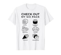 Sushi Pieces Funny Check Out My Six Pack Sushi Lover T-Shirt