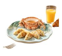 Sushi Plate with Crab Shape | Dipping Bowl 31cm Food Platter