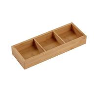 Sushi Plates, Divided Wooden Tray,Multi Compartments Serving Plate,forHot Pot Restaurants Japanese Plate 6 Compartments (Three Components)