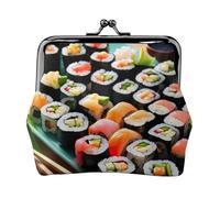 Sushi Printing Petit kit de voyage, pochette compacte pour camping, aventures et excursions de pêche, noir, One Size, Art déco