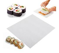 Sushi Rolling Mat, DIY Silicone Sushi Roller Kitchen Sushi Rolling Mat, Sushi Cooking Making Mat Pique-Nique Déjeuner Surface Antiadhésive Lavable Réutilisable