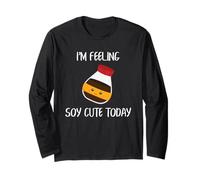 Sushi Sauce soja Jeu de Mots Mignon Kawaii Foodie Citation Humour Art Manche Longue