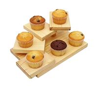 Sushi Serving Plate - Wooden Tiered Tray, Sashimi Plate Gear for Presenting, Sushi Presenting Tool, Kitchen Supply with Premium Quality Finish, Space Saving Unit for Plating and Serving