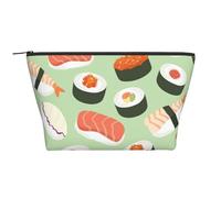 Sushi sur Vert imprimé, Trousse de Toilette Trousse de Maquillage Sac à cosmétiques Trousse de Toilette de Voyage Portable