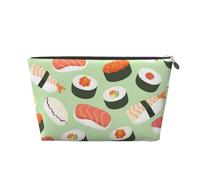Sushi sur Vert imprimé, Trousse de Toilette Trousse de Maquillage Sac à cosmétiques Trousse de Toilette de Voyage Portable