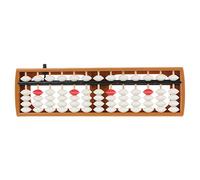 SUSHUN Portable Japonais 13 Chiffres Colonne boulier arithmétique Soroban calcul école mathématiques Outil d'apprentissage Blanc