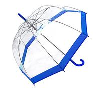 Susino Parapluie droit ouverture automatique - Transparent avec bordure bleue