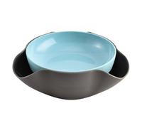 susiodeu Bol de Service à pistaches, Plat à Double Couche, Plat à Double Couche élégant et Fonctionnel, Bol de Rangement de Service de Noix, Bol à Noix en ABS