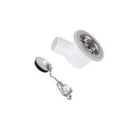 susiodeu Bouchon de vidange d'évier pour camping-car, raccord d'angle en plastique et acier inoxydable pour camping-car, avec une étanchéité solide et sans fuite d'eau, sans tube, 7.6 cm