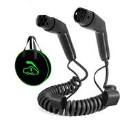 susiodeu Câble de Portable pour véhicules électriques de Type 2 : rallonge Efficace avec Sac de Transport, Pratique et Facile à Utiliser, 7M 16A 3.5KW Noir1P