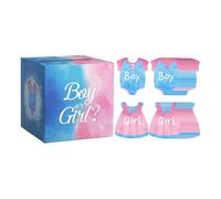 susiodeu Coffret de jeu à tirer pour révéler le sexe du bébé, boîte de et décorations pour les invités, coffret collection cartes, un ajout passionnant pour les fêtes prénatales, révèle