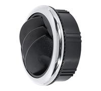 susiodeu Déflecteur de Ventilation Universel Rond 87 70, Finition Noir et Argent, ABS Durable, Commande réglable, pour Camping-Car, Noir, 87 75 mm