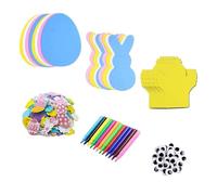 susiodeu Ensemble d'autocollants en Mousse pour Pâques - Activités manuelles Amusantes pour Les Enfants - Décorations de Lapin, d'œuf et de Poussin - Cadeaux Pâques Originaux - Bricolages