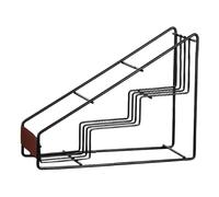 susiodeu Étagère à sirop de café, présentoir à épices, système multicouche facile installer pour bouteilles de sirop et jus fruits, rangement comptoir cuisine, Noir, Grilles trapézoïdales 3 faces