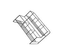 susiodeu Étagère à sirop de café, présentoir à épices, système multicouche facile installer pour bouteilles de sirop et jus fruits, rangement comptoir cuisine, Noir, Grilles double niveau 6