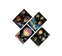 susiodeu Kit de Papier à gratter pour Enfants : activités créatives et Amusantes, avec des Motifs phosphorescents. , montgolfière , 21 x 29.5 cm