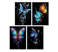 susiodeu Kit de Papier à gratter pour Enfants : activités créatives et Amusantes, avec des Motifs phosphorescents. , Papillons , 21 x 29.5 cm