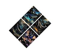 susiodeu Kit de Papier à gratter pour Enfants : activités créatives et Amusantes, avec des Motifs phosphorescents. , Baleine Bleue , 21 x 29.5 cm