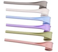 susiodeu Lot de 6 pailles en Silicone réutilisables Amovibles gobelets pour Boissons à Boire Snap Kit Accessoires de Cuisine de Voyage Portables, comme montré