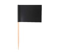 susiodeu Paquet de 100 Fournitures de décoration de gâteau Drapeaux de Cure-Dents Halloween Outils de Cuisson Multicolore Style Simple décorations de Joyeux Anniversaire, Le Noir