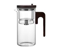susiodeu Théière en Verre Facile à Utiliser avec passoire à thé en Acier Inoxydable, conçue pour Verser en Douceur, Filtration en Un clic, séparation du thé, 600 ML