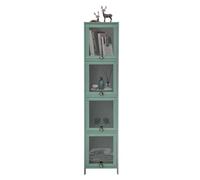 Susoso Armoire de rangement à 4 niveaux, armoire ménagère avec gant utile - 30 x 33 x 140 cm - Charge maximale par niveau : environ 12 kg - Pour le bureau - Vert