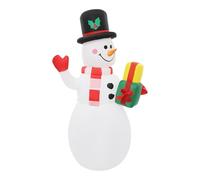 Susoso Bonhomme de neige gonflable avec piquets - Hauteur du produit : 1,5 m - Décoration de Noël - Fonctionnement silencieux - Temps de gonflage : environ 2 minutes - Pour les jardins - Couleur de la