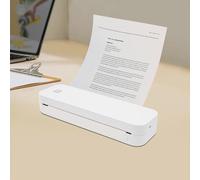 Susoso Imprimante mobile, imprimante thermique portable avec voyant lumineux et limiteur de papier, large compatibilité pour le bureau, 26,5 x 8 x 4,8 cm, blanc