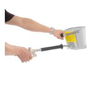 Susoso Lanceur de plâtre, pulvérisateur de ciment avec 4 buses à mortier, pression de travail 2 MPa entrée d'air taille 11 mm, longueur de la poignée 58 cm, pour l'application de GFRC, argent, noir