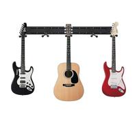 Susoso Lot de 5 supports muraux pour guitare avec crochets réglables - Capacité de charge de chaque crochet : 13,6 à 18,14 kg - Pour guitare acoustique - 130 x 12 cm - Noir