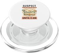 Suspect Reading Until 2 AM Funny Book Lover PopSockets PopGrip pour MagSafe