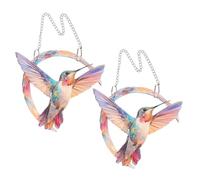 Suspendre Oiseau-mouche en Acrylique Transparent, Lot de 2