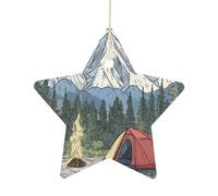 Suspendu Fourré D'Arbres Sortez, Au Pire Un Ours Vous Tuera Ornement Porcelaine Noël Suspension pour Fête Vacances Bureau