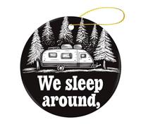 Suspendu La Vie De Campeur, on Dort Autour Décorations Porcelaine Noël Hanging pour Maison Intérieur Bureau