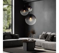 Suspendu Lampe Boule en Verre Spot Fumée Ess Chambre Chrome Plafonniers