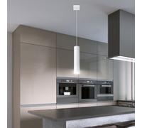 Lampe à suspension lampe suspendue en métal blanc lampe à suspension cylindrique moderne pour votre salon, en acier, 1x GU10, DxH 8x130 cm